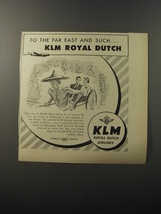 1953 KLM Airlines Ad - To the far east and such.. KLM Royal Dutch - £13.99 GBP