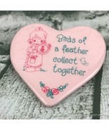 Vintage 1986 Precious Moments Birds Of A Feather Collect Together Pinbac... - $7.91