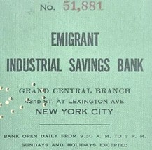 1928 Emigrant Industrial Savings Bank Grand central Branch New York Ledg... - £11.75 GBP