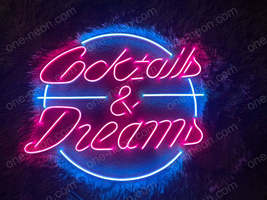 Cocktails &amp; Dream | LED Neon Sign - £135.92 GBP+