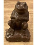 Vintage Concrete Cement Frog Figure Figurine Sculpture Statue Garden 9” ... - £74.82 GBP