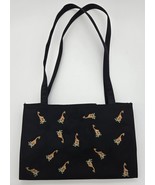 Tianni Black Purse 7x11 Embroidered Giraffe Pattern Shoulder Handbag Pur... - $30.06 CAD
