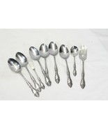 Oneida Galveston Serv Pcs Profile Lot of 9 Serv Spoons Cold Meat Fork St... - $482.10 MXN