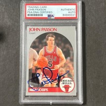 1990-91 NBA Hoops #67 John Paxson Signed Card AUTO PSA Slabbed Bulls - £71.17 GBP
