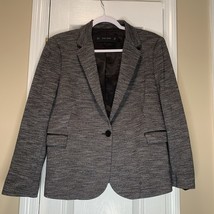 Zara Basic Womens Blazer XL Gray Lined Career Business One Button - $41.03 CAD