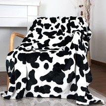 Cow Print Blanket 50X60 Inch Ideal Cow Gift Kids Adults Soft Warm Plush Cow - £35.92 GBP