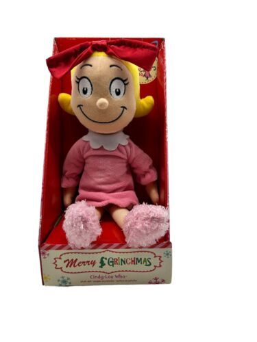 Manhattan Toy Merry Grinchmas Cindy Lou Who 12” Plush Doll How Grinch Stole Xmas - $29.91