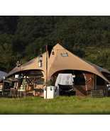 Octagon Canvas Tent Vacation Outdoor Rental Glamping Family Camping Yurt... - £1,173.92 GBP+