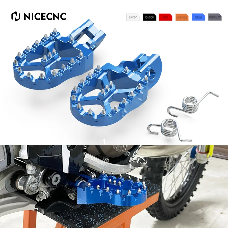 NICECNC 57mm Wide Foot Pegs Footrest Pedals For Husqvarna TE 300 FE 350 ... - $42.70