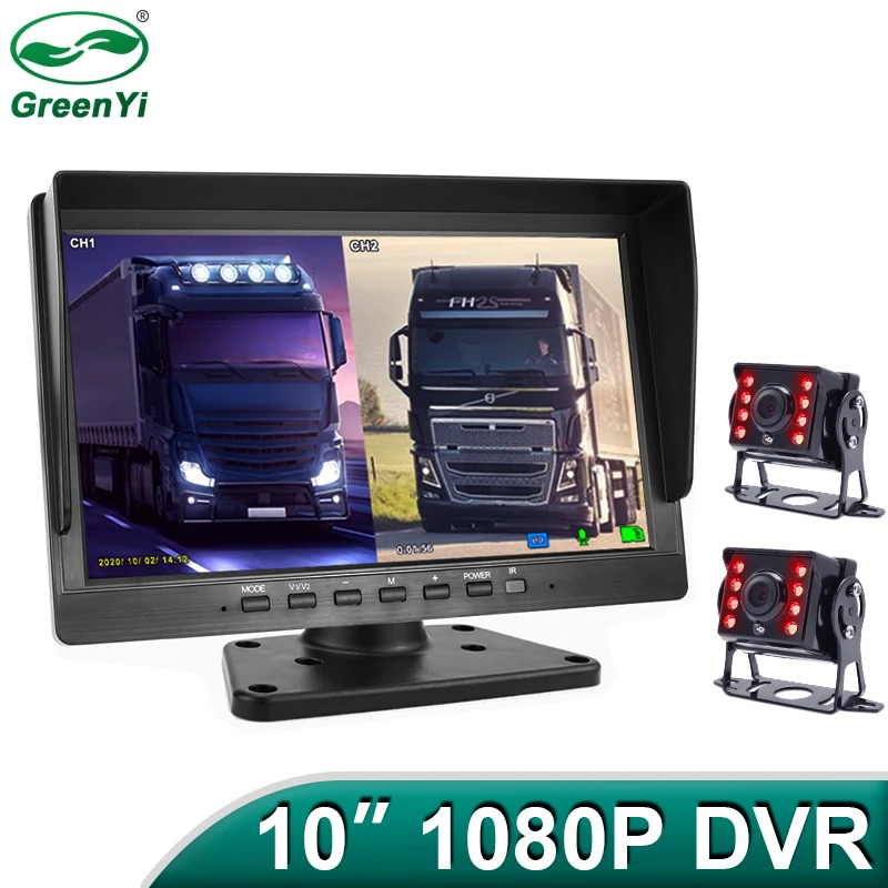 FHD 1920x1080P 10 Inch IPS Screen Truck Bus Vehicle DVR Recorder Parking Monitor - £154.16 GBP+