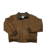 Vintage 1990&#39;s LL Bean Suede Leather  Bomber Jacket XL Thinsulate Liner ... - €169,69 EUR