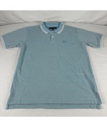 Rocawear Polo Shirt Blue Heathered Short Sleeve Cotton Blend Top Size Large - $266.13 MXN