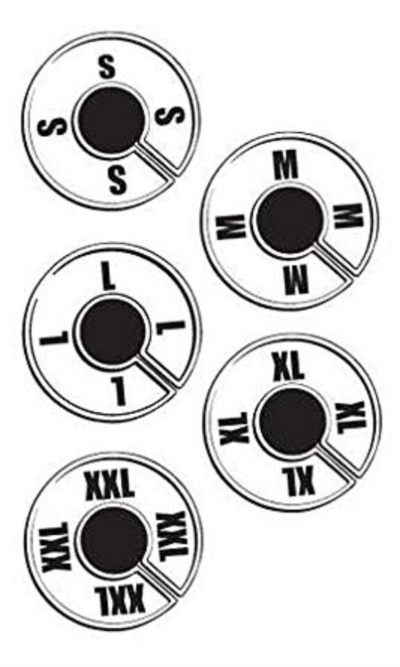 Only Hangers Round Size Divider for Hangrails 36 pk Blank-XXL - $14.58