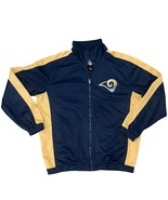 St Louis Rams Blue Gold Embroidered Full Zip Activewear Light Jacket siz... - $38.29