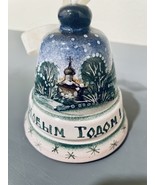 Vintage clay Handpainted Russian Bell Christmas New Year - $38.14 CAD