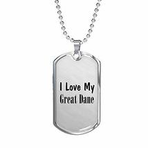 Unique Gifts Store Love My Great Dane - Luxury Dog Tag Necklace - £31.42 GBP