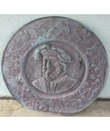 Antique French Renaissance Repoussé Copper 38&quot; François 1er Portrait Wal... - $1,286.01