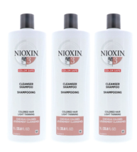 Nioxin System 3 Cleanser Shampoo, 33.8 oz (Pack of 3) - £49.92 GBP