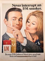 L&amp;M Cigarettes Filtered Couple-Tobacco 1971 Vintage Print Ad - $190.10 MXN