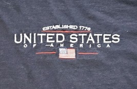 United States of America 1776 TShirt Mens 2XL Blue Short Sleeve Embroide... - $9.45