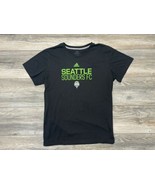 adidas Black Seattle Sounders FC Locker Stacked T-Shirt | Youth | Size XL  - £19.49 GBP