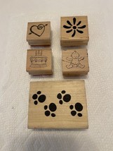 5 Wood Mounted Rubber Stamps Variety Pack. - $5.47 CAD