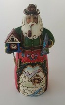 Jim Shore 2010 “Frohe Weihnachten” German Santa Figurine #4017646 Clock ... - $39.99