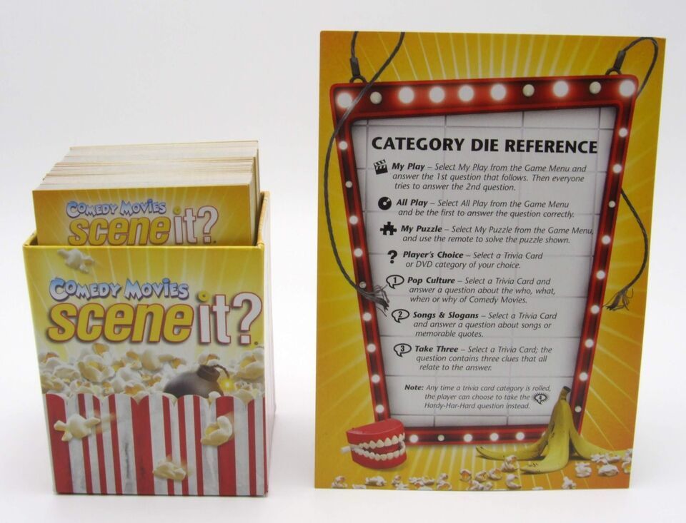 Scene It Comedy Movies Edition DVD Board Replacement Trivia Cards Only 2010 - £4.05 GBP
