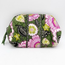 Vera Bradley Olivia Pink Floral Green Cosmetic Bag Makeup Bag - $24.99