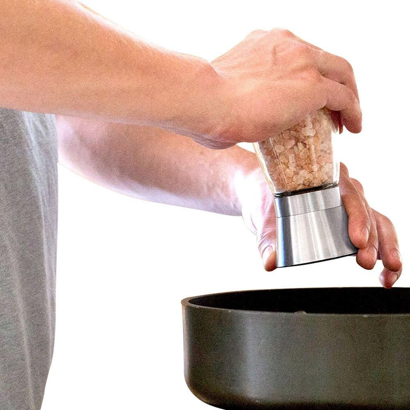Salt and Pepper Shaker Grinder Set Stainless Steel Mill with Adjustable Coarsene Item image 7