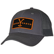 Yellowstone Dutton Ranch Emblem Patch Adjustable Trucker Hat Grey - £23.96 GBP