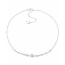 Lauren Ralph Lauren Silver-Tone Crystal and Imitation Pearl  Necklace - £23.54 GBP