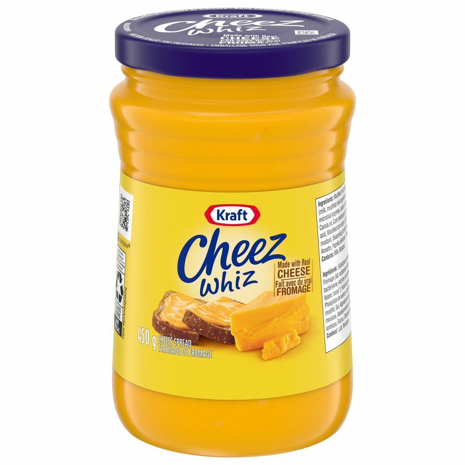 2 Jars of Kraft CHEEZ WHIZ Original Spread 450g / 15.8 oz Each - Free Shipping - $26.13
