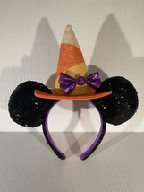 Disney Parks Minnie Mouse Candy Corn Hat Halloween Ears Headband - £15.71 GBP