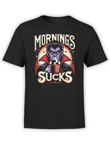 FANTUCCI Unisex T-Shirts | Mornings Sucks T-Shirt | 100% Cotton - £17.27 GBP+