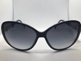 NEW Nine West Womens Black Rectangle Sunglasses Fashion Trendy Cute Stylish A44 - £11.98 GBP