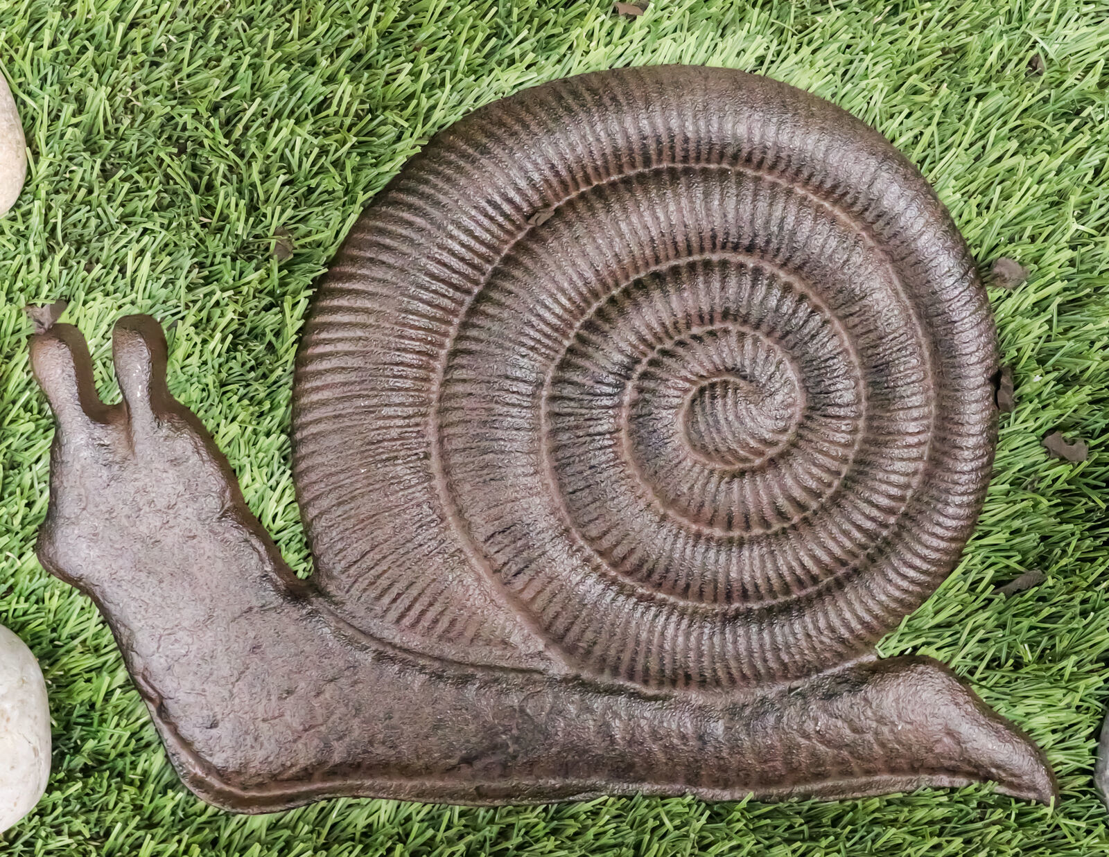 Cast Iron Rustic Textured Mollusk Snail Garden Stepping Stone Pave Foot Step - $39.99