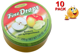 10 PACK - WOOGIE Fine Drops APPLE  200g METAL TIN Made in GERMANY - $39.59