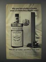 1968 Burnett&#39;s White Satin Gin Ad - Why Give Scotch? - £14.61 GBP
