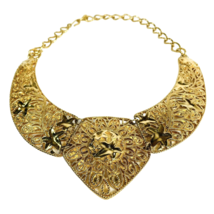 Jose Barrera For Avon Necklace 20” Gold Toned Bib Runway Statement Adjus... - £60.54 GBP