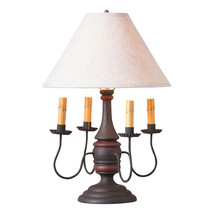 Jamestown Lamp in Hartford Black with Red with White Shade - £332.00 GBP
