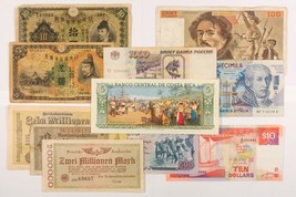 World Notes. Europe, Asia &amp; Central America. 11 Note Lot. - £99.22 GBP