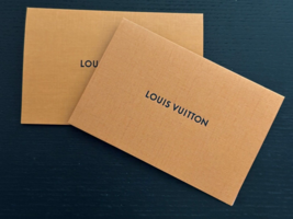 2X Authentic LOUIS VUITTON Empty Orange Envelope Receipt Gift Card Holders - $11.86
