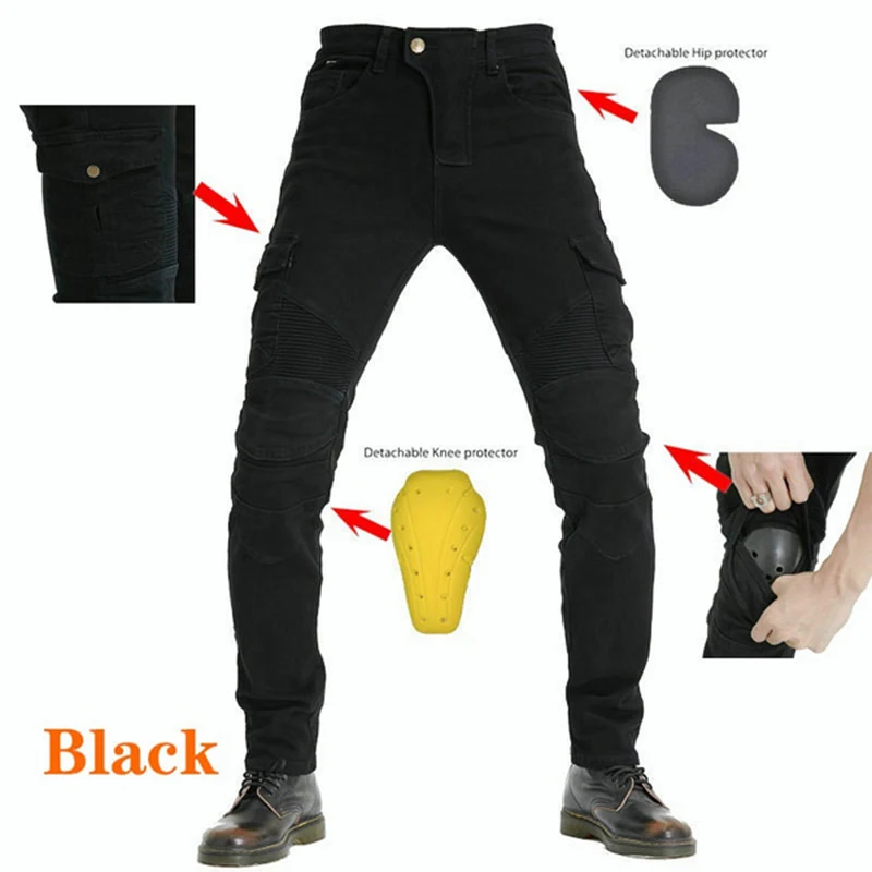  pants sports stretch jeans with knee protector and hip protector motorcycle equipments thumb200