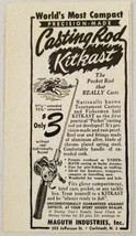 1950 Print Ad Kitkast Pocket Fishing Rods Maguth Industries Carlstadt,NJ - $8.89