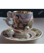 2 Pcs. Teacup and Saucer Set Oriental Style R. Capodimonte Italy Collect... - $44.99