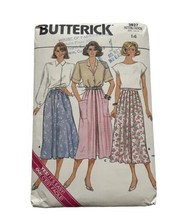 3827 Size 14 BUTTERICK Misses Skirt Vintage 1986 - $5.89