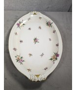 Meito Garden Rose Platter White China Occupied Japan 17&quot; Long - $39.98