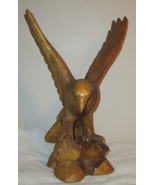 WOOD CARVED Bald Eagle Sculpture - €198,00 EUR
