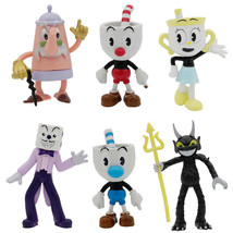 6pcs Set PVC Cup Head Anime Action Figure Cuphead Model Toys Kids Gifts - £19.97 GBP